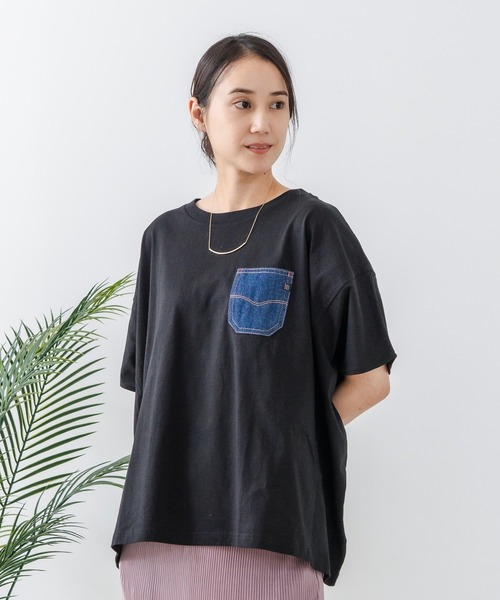 C17(シーセブンティーン)の「【C17/シーセブンティーン】5分袖 刺繍 ポケット付Tシャツ(Tシャツ/カットソー・レディース・ホワイト/ライトグレー/ブラック/イエロー・MEDIUM/LARGE)」の18枚目の写真