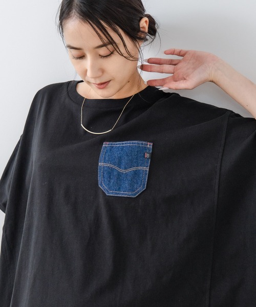 C17(シーセブンティーン)の「【C17/シーセブンティーン】5分袖 刺繍 ポケット付Tシャツ(Tシャツ/カットソー・レディース・ホワイト/ライトグレー/ブラック/イエロー・MEDIUM/LARGE)」の20枚目の写真