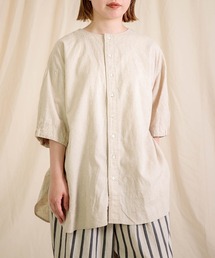 [Brocante / ブロカント] 綿麻シーチング サローシャツ
