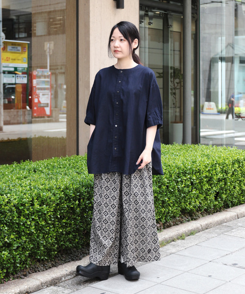ブラウス シャツ 「Brocante / ブロカント」 綿麻シーチング サローシャツ レディース Brocante ブラウス シャツ 「Brocante / ブロカント」 綿麻