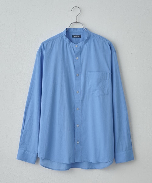 COLONY 2139（コロニートゥーワンスリーナイン）の「ハイクールコットンバンドカラーシャツ（シャツ/ブラウス・メンズ・ホワイト/サックスブルー/オフホワイト・MEDIUM/LARGE/SMALL）」の3枚目の写真