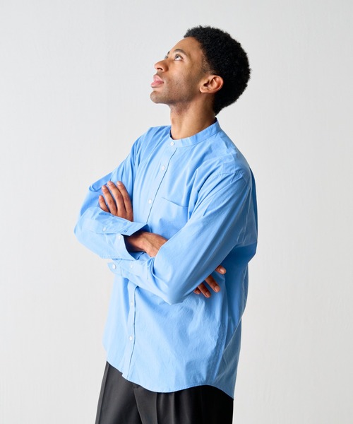 COLONY 2139（コロニートゥーワンスリーナイン）の「ハイクールコットンバンドカラーシャツ（シャツ/ブラウス・メンズ・ホワイト/サックスブルー/オフホワイト・MEDIUM/LARGE/SMALL）」の15枚目の写真