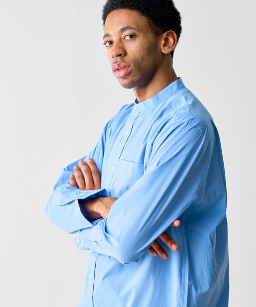 COLONY 2139（コロニートゥーワンスリーナイン）の「ハイクールコットンバンドカラーシャツ（シャツ/ブラウス・メンズ・ホワイト/サックスブルー/オフホワイト・MEDIUM/LARGE/SMALL）」の16枚目の写真