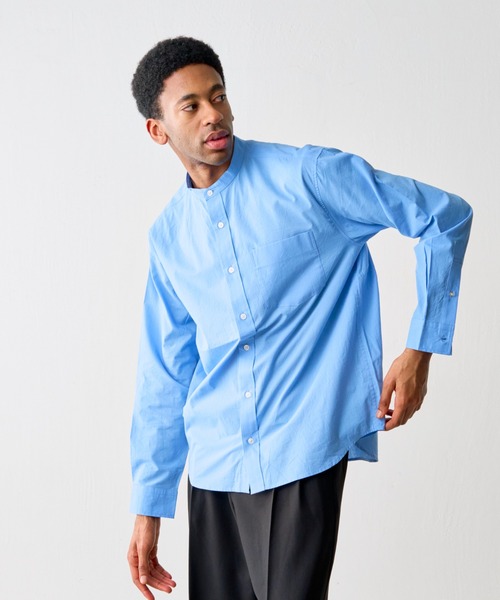 COLONY 2139（コロニートゥーワンスリーナイン）の「ハイクールコットンバンドカラーシャツ（シャツ/ブラウス・メンズ・ホワイト/サックスブルー/オフホワイト・MEDIUM/LARGE/SMALL）」の17枚目の写真