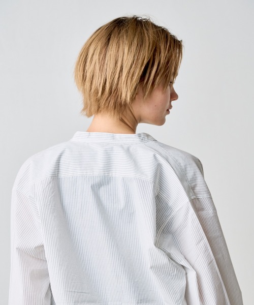 COLONY 2139（コロニートゥーワンスリーナイン）の「ハイクールコットンバンドカラーシャツ（シャツ/ブラウス・メンズ・ホワイト/サックスブルー/オフホワイト・MEDIUM/LARGE/SMALL）」の12枚目の写真