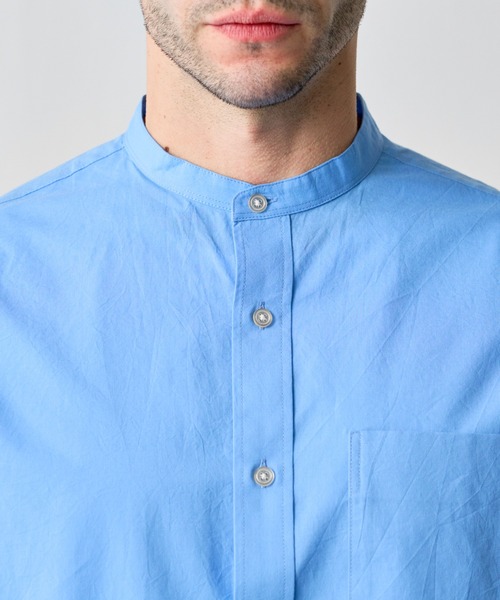 COLONY 2139（コロニートゥーワンスリーナイン）の「ハイクールコットンバンドカラーシャツ（シャツ/ブラウス・メンズ・ホワイト/サックスブルー/オフホワイト・MEDIUM/LARGE/SMALL）」の18枚目の写真