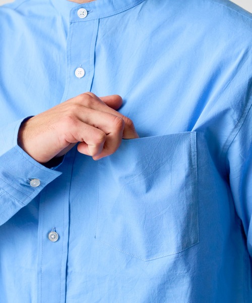 COLONY 2139（コロニートゥーワンスリーナイン）の「ハイクールコットンバンドカラーシャツ（シャツ/ブラウス・メンズ・ホワイト/サックスブルー/オフホワイト・MEDIUM/LARGE/SMALL）」の19枚目の写真