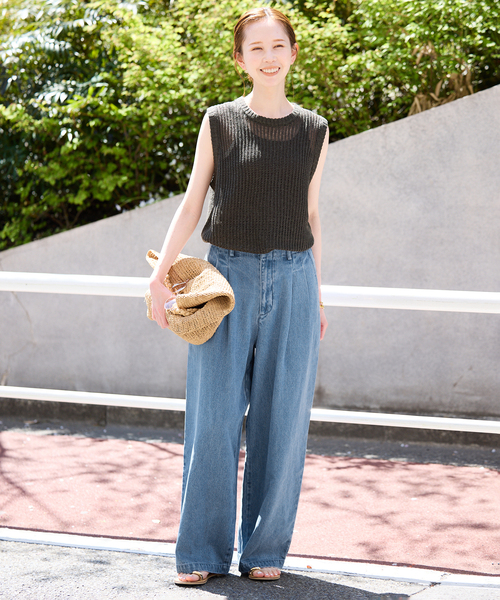 4サイズ展開》LEDENIM TUCK TROUSERデニム（デニムパンツ