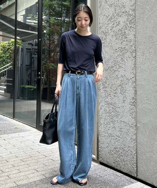 4サイズ展開》LEDENIM TUCK TROUSERデニム（デニムパンツ）｜SLOBE