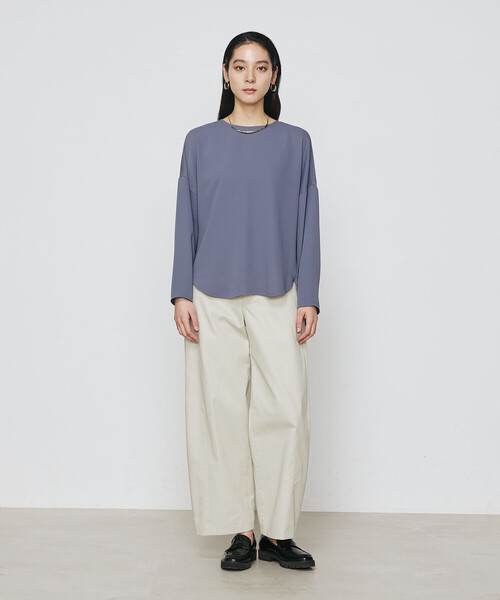 COMME CA（コムサ）の「ダブルクロスライト プルオーバーブラウス（シャツ/ブラウス・レディース・チャコール/アイボリー・FREE）」の15枚目の写真