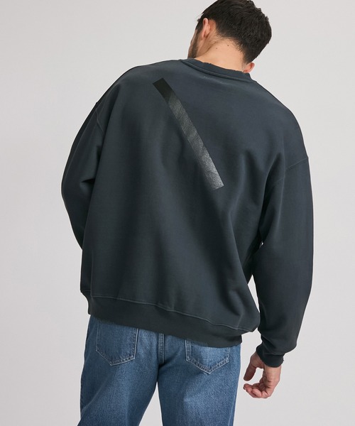 Saturdays NYC(サタデーズ ニューヨークシティ )の「BOWERY G-DYED SLASH SWEATSHIRT(Tシャツ/カットソー・メンズ・ブラック/オフホワイト/ブルー・L/M/S)」の3枚目の写真