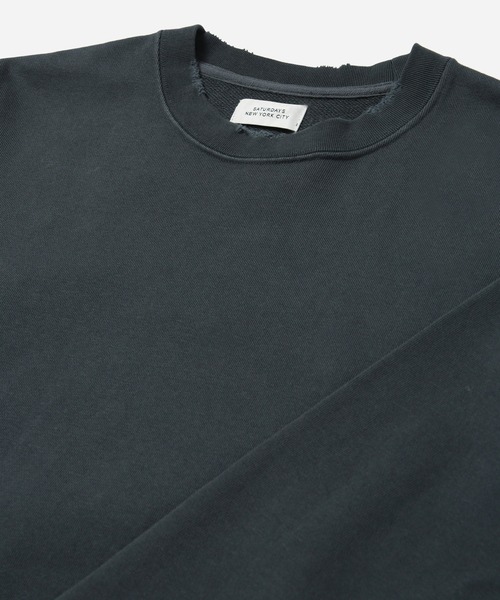 Saturdays NYC(サタデーズ ニューヨークシティ )の「BOWERY G-DYED SLASH SWEATSHIRT(Tシャツ/カットソー・メンズ・ブラック/オフホワイト/ブルー・L/M/S)」の16枚目の写真