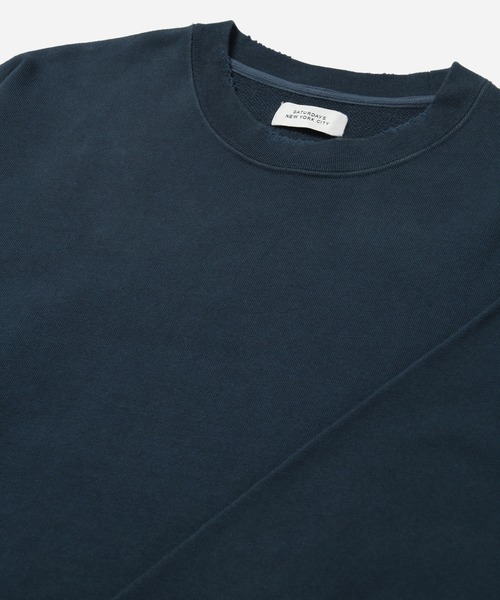 Saturdays NYC(サタデーズ ニューヨークシティ )の「BOWERY G-DYED SLASH SWEATSHIRT(Tシャツ/カットソー・メンズ・ブラック/オフホワイト/ブルー・L/M/S)」の10枚目の写真