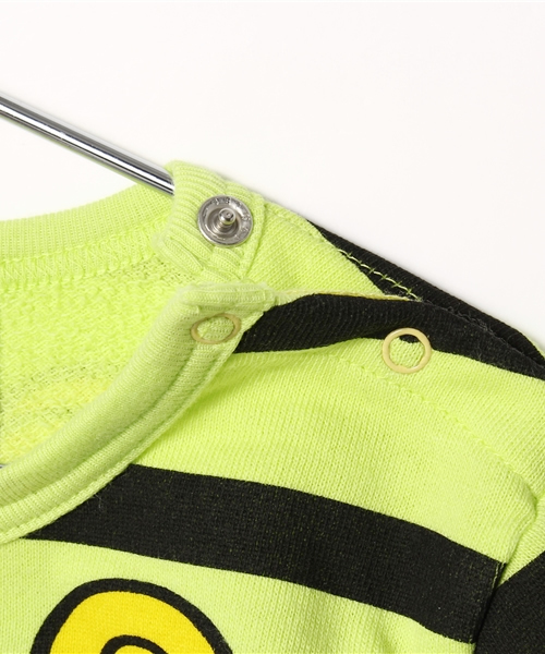 HYSTERIC MINI（ヒステリックミニ）の「BABY HIDE and HAPPY SEEK トレーナー（スウェット・キッズ・ホワイト/ライトグリーン/レッド・80/90）」の4枚目の写真