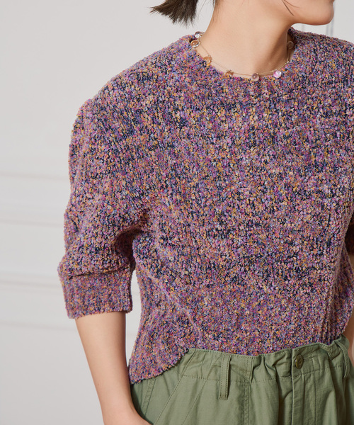 ニット セーター IENA LA BOUCLE フリンジニットプルオーバー レディース IENA LA BOUCLE フリンジニットプルオーバー（ニット/セーター