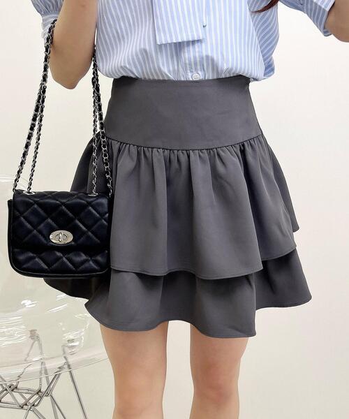 INGNI(イング)の「タックフレアミニスカパン(スカート・レディース・ブラック/ブラック系その他3/グレー・FREE)」の13枚目の写真