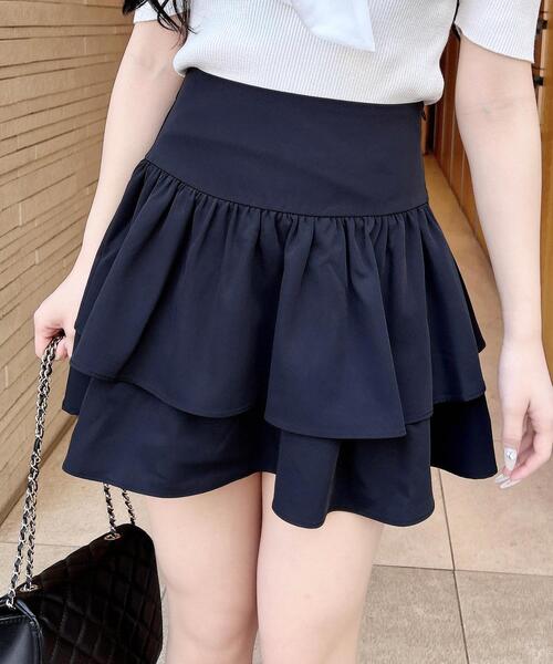 INGNI(イング)の「タックフレアミニスカパン(スカート・レディース・ブラック/ブラック系その他3/グレー・FREE)」の14枚目の写真