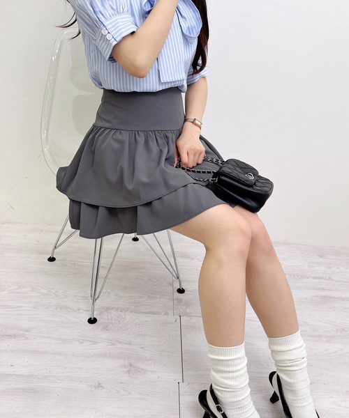 INGNI(イング)の「タックフレアミニスカパン(スカート・レディース・ブラック/ブラック系その他3/グレー・FREE)」の20枚目の写真