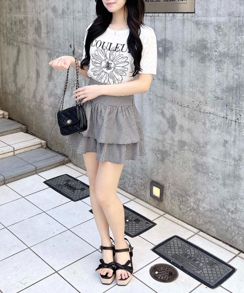 INGNI(イング)の「タックフレアミニスカパン(スカート・レディース・ブラック/ブラック系その他3/グレー・FREE)」の16枚目の写真