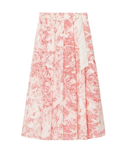 セール】フラワートワルドジュイプリントタック スカート（スカート