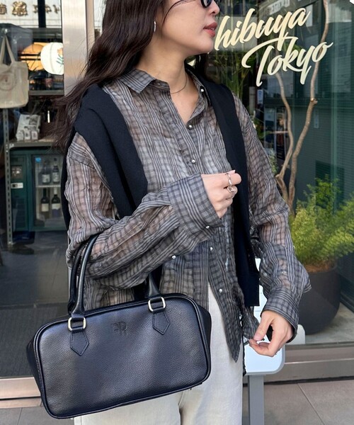 fredy emue（フレディエミュ）の「チェック柄シアーシャツ（シャツ/ブラウス・レディース・ホワイト系その他/グリーン系その他/ブラック系その他/グレー系その他・38）」の3枚目の写真