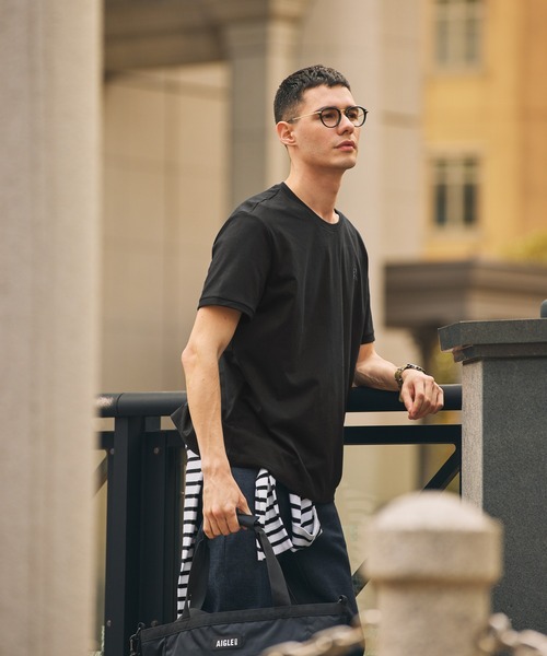 AIGLE(エーグル)の「【EC限定】AIGLE 抗菌防臭 吸水速乾 1853刺繍ロゴ 半袖Tシャツ(Tシャツ/カットソー・メンズ・ホワイト/ブラック/ダークブルー・L/XL/XS/S/M)」の5枚目の写真