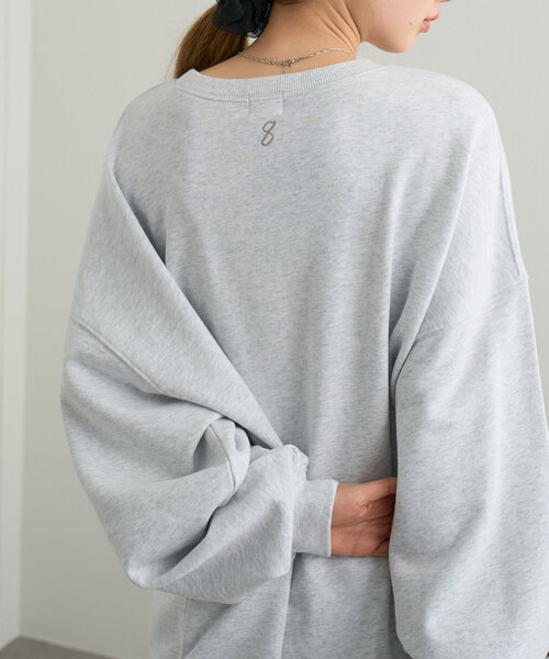 Kastane(カスタネ)の「【4色展開】B 8GARDEN 刺繍スウェット(スウェット・レディース・グレー/アイボリー/ピンク/ネイビー・FREE)」の5枚目の写真