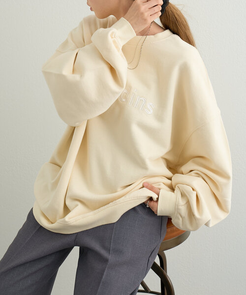 Kastane(カスタネ)の「【4色展開】B 8GARDEN 刺繍スウェット(スウェット・レディース・グレー/アイボリー/ピンク/ネイビー・FREE)」の15枚目の写真