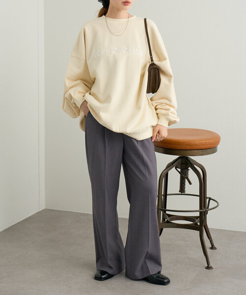 Kastane(カスタネ)の「【4色展開】B 8GARDEN 刺繍スウェット(スウェット・レディース・グレー/アイボリー/ピンク/ネイビー・FREE)」の17枚目の写真