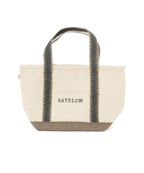 BAYFLOW（ベイフロー）の「[A4サイズ収納可]25SヘリンボンロゴトートM（トートバッグ・レディース・ナチュラル・FREE）」の11枚目の写真