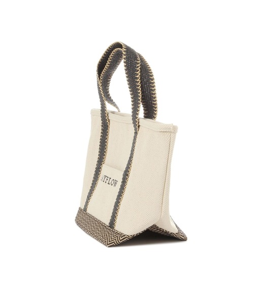 BAYFLOW（ベイフロー）の「[A4サイズ収納可]25SヘリンボンロゴトートM（トートバッグ・レディース・ナチュラル・FREE）」の10枚目の写真