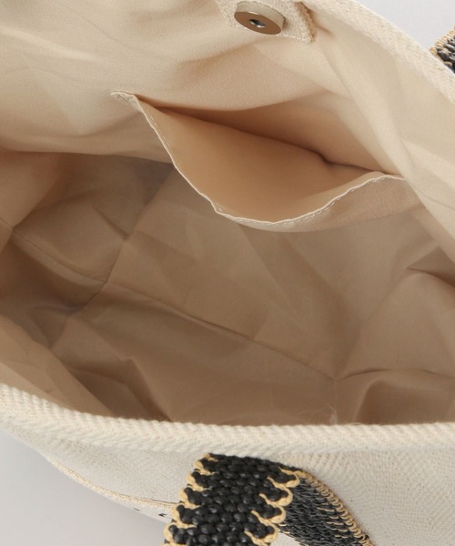 BAYFLOW（ベイフロー）の「[A4サイズ収納可]25SヘリンボンロゴトートM（トートバッグ・レディース・ナチュラル・FREE）」の3枚目の写真