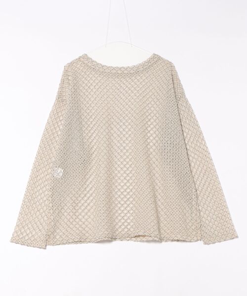 Jines(ジネス)の「レースメッシュカットソー(Tシャツ/カットソー・レディース・オフホワイト/ベージュ・38)」の3枚目の写真