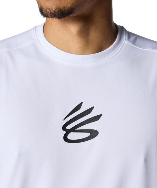 UNDER ARMOUR（アンダーアーマー）の「カリー テック ロゴ スリーブレス シャツ（バスケットボール/メンズ）（タンクトップ・メンズ・ホワイト・XL/L/M/3XL/S/2XL）」の4枚目の写真