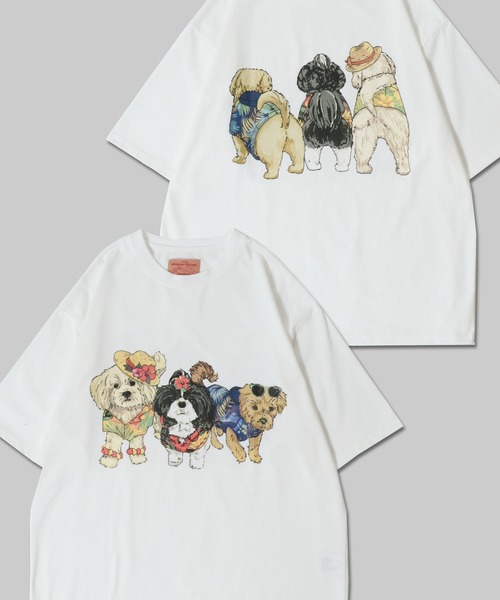 SITRY(シトリー)の「2026SS新柄追加 Dog Print T-Shirt/犬 アニマル プリント オーバーサイズ 半袖Tシャツ レディース メンズ(Tシャツ/カットソー・メンズ・ブラック系その他/ベージュ系その他/グレー系その他/チャコール/グレー系その他2/ベージュ系その他2/ホワイト系その他2/ブラック系その他2/オートミール/ブラック/ホワイト/ホワイト系その他/ホワイト系その他3/ブラック系その他3/ブルー/ダークグリーン/ベージュ系その他3/ピンク/ミント/グレー系その他3・LL/M/L)」の3枚目の写真
