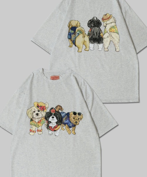 SITRY(シトリー)の「2026SS新柄追加 Dog Print T-Shirt/犬 アニマル プリント オーバーサイズ 半袖Tシャツ レディース メンズ(Tシャツ/カットソー・メンズ・ブラック系その他/ベージュ系その他/グレー系その他/チャコール/グレー系その他2/ベージュ系その他2/ホワイト系その他2/ブラック系その他2/オートミール/ブラック/ホワイト/ホワイト系その他/ホワイト系その他3/ブラック系その他3/ブルー/ダークグリーン/ベージュ系その他3/ピンク/ミント/グレー系その他3・LL/M/L)」の14枚目の写真