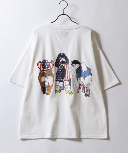 SITRY(シトリー)の「2026SS新柄追加 Dog Print T-Shirt/犬 アニマル プリント オーバーサイズ 半袖Tシャツ レディース メンズ(Tシャツ/カットソー・メンズ・ブラック系その他/ベージュ系その他/グレー系その他/チャコール/グレー系その他2/ベージュ系その他2/ホワイト系その他2/ブラック系その他2/オートミール/ブラック/ホワイト/ホワイト系その他/ホワイト系その他3/ブラック系その他3/ブルー/ダークグリーン/ベージュ系その他3/ピンク/ミント/グレー系その他3・LL/M/L)」の21枚目の写真
