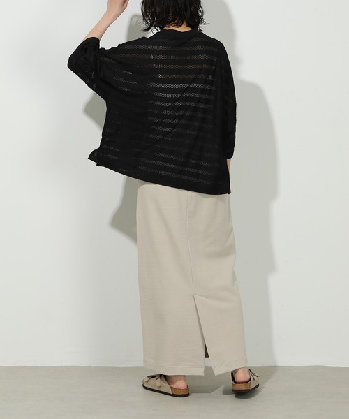 emesuelee（エメスーリー）の「UV CUT ニットレース ワイドプルオーバー ラッシュガード 耐塩素（その他トップス・レディース・グレー系1/パープル/ブラック/アイボリー・フリー）」の21枚目の写真