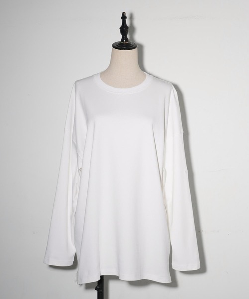 antiqua(アンティカ)の「ロゴ刺繍ロンT(Tシャツ/カットソー・レディース・ブラック系その他/ホワイト・R/P)」の17枚目の写真