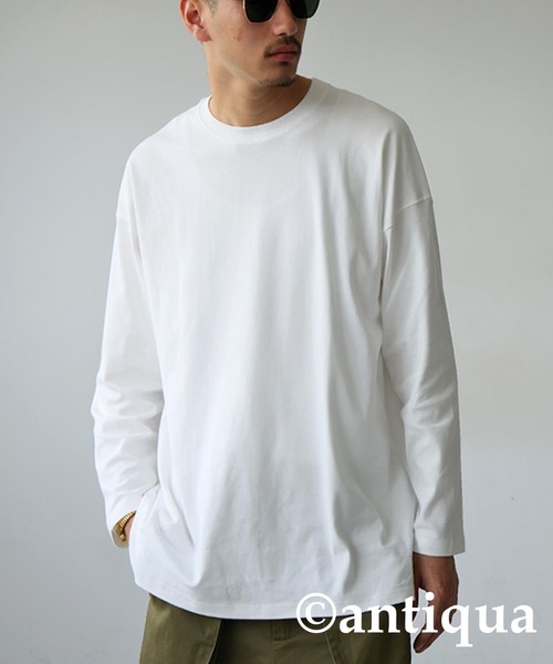 antiqua(アンティカ)の「ロゴ刺繍ロンT(Tシャツ/カットソー・レディース・ブラック系その他/ホワイト・R/P)」の7枚目の写真