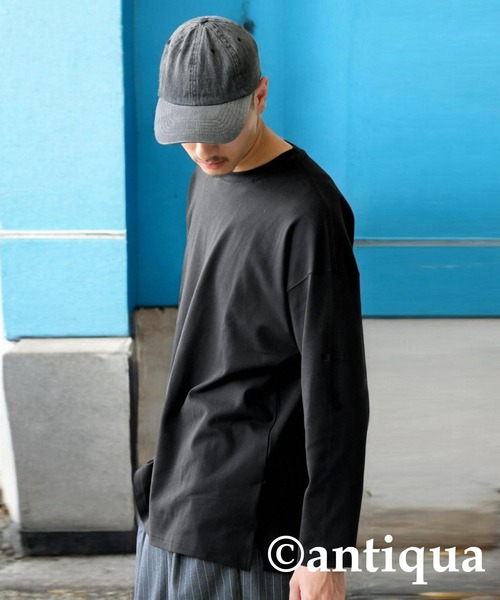 antiqua(アンティカ)の「ロゴ刺繍ロンT(Tシャツ/カットソー・レディース・ブラック系その他/ホワイト・R/P)」の14枚目の写真