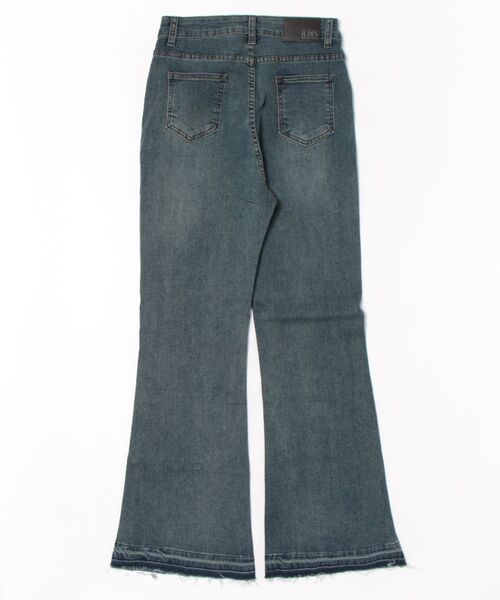 デニム・ジーパン Hashtag DDD Stretch Flare Star Spliced Raw Edge Jeans 1_000000004308.jpg?1709969064