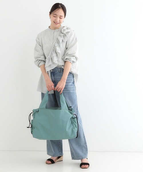 SHOO・LA・RUE(シューラルー)の「【撥水】サイドドロストトートバッグ(トートバッグ・レディース・ブラック/グリーン/ライトベージュ・00)」の7枚目の写真