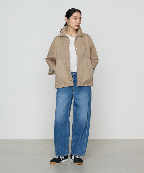 洋服通販 - 新作アイテムを COMME CA（コムサ）の「80ozコットン逆目ツイル カバーオール ジャケット・アウター