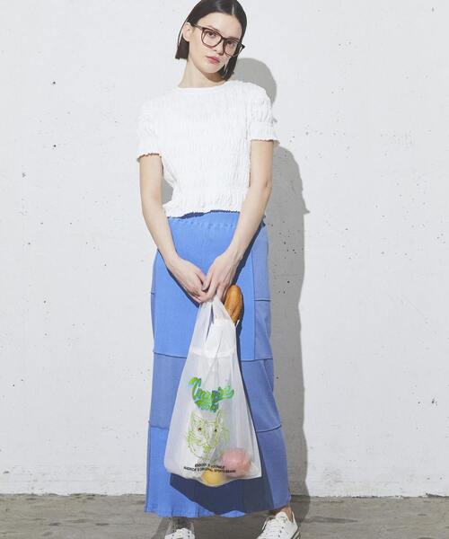 CONVERSE TOKYO（コンバーストウキョウ）の「【BRIGITTE TANAKA】CAT EMBROIDERED ORGANZA BAG（トートバッグ・レディース・ホワイト・FREE）」の4枚目の写真