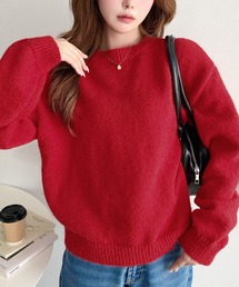 【13色展開】モヘアライクベーシックニットプルオーバー