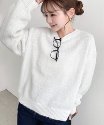 【13色展開】モヘアライクベーシックニットプルオーバー
