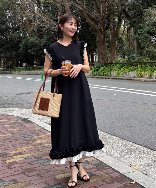 セール】ホイップフリルスリーブワンピース（ワンピース）｜Fit