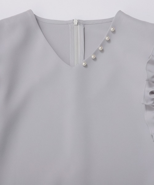 Fit more(フィットモア)の「ホイップフリルスリーブワンピース(ワンピース・レディース・ブルーグレー/ブラック・SHORT/LONG)」の13枚目の写真