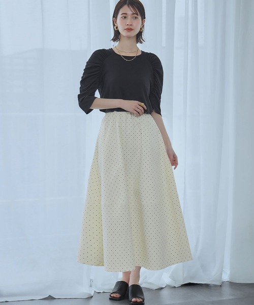 Ampirula(アンピルーラ)の「ショルダーギャザーTシャツ カットソー(Tシャツ/カットソー・レディース・グレー/ブラック/ホワイト・FREE)」の19枚目の写真